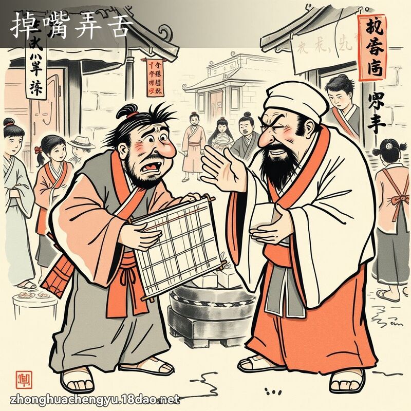 掉嘴弄舌 配图