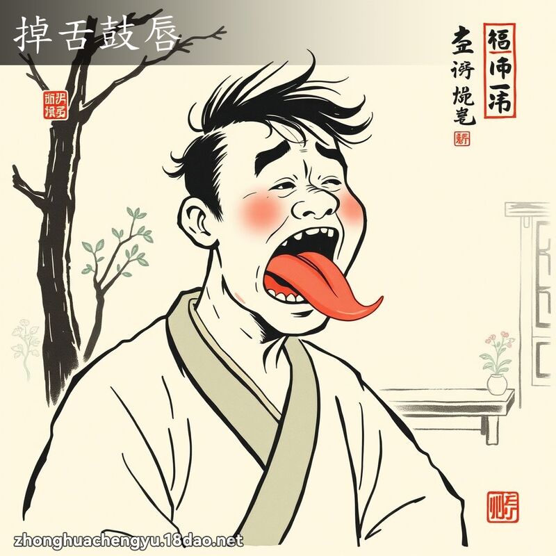 掉舌鼓唇 配图