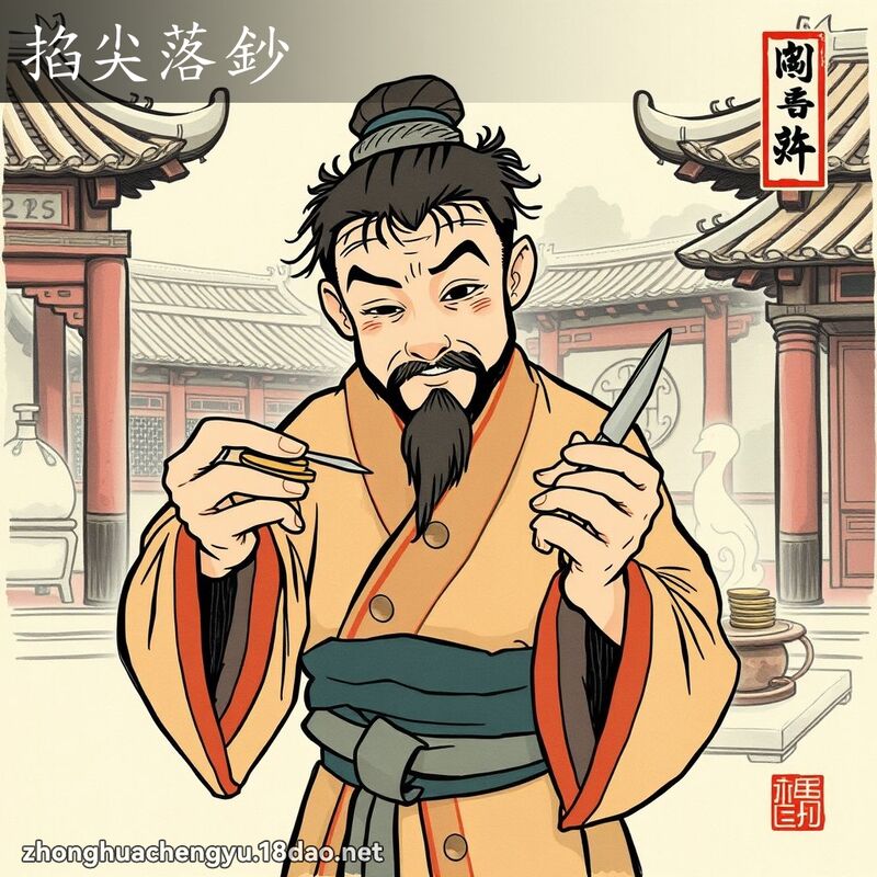 掐尖落鈔 配图