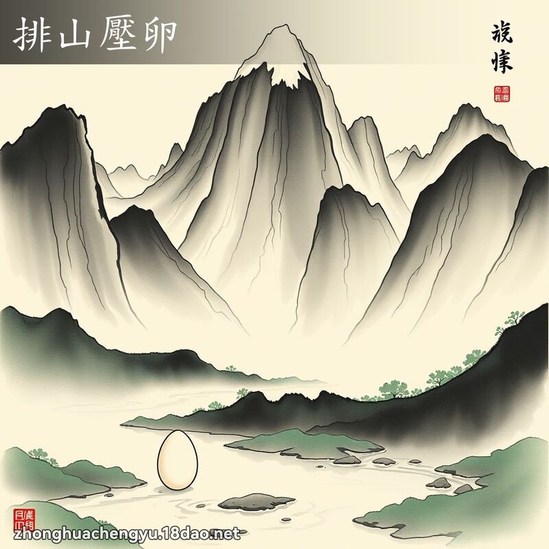 排山壓卵 配图