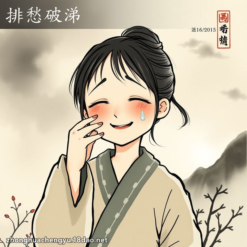 排愁破涕 配图