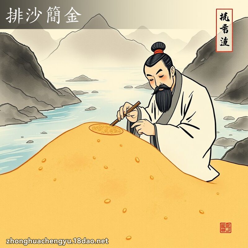 排沙簡金 配图
