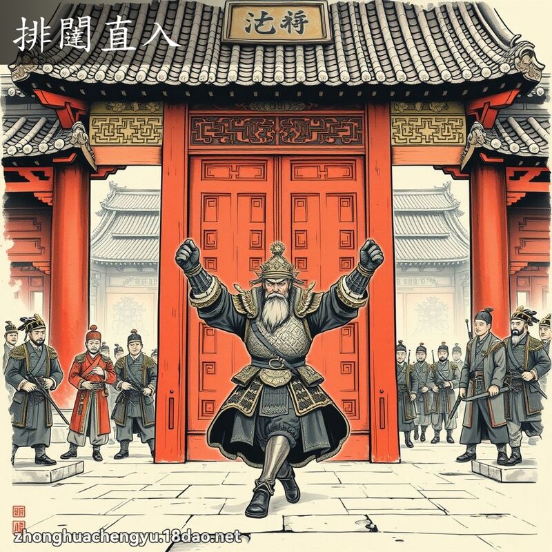 排闥直入 配图
