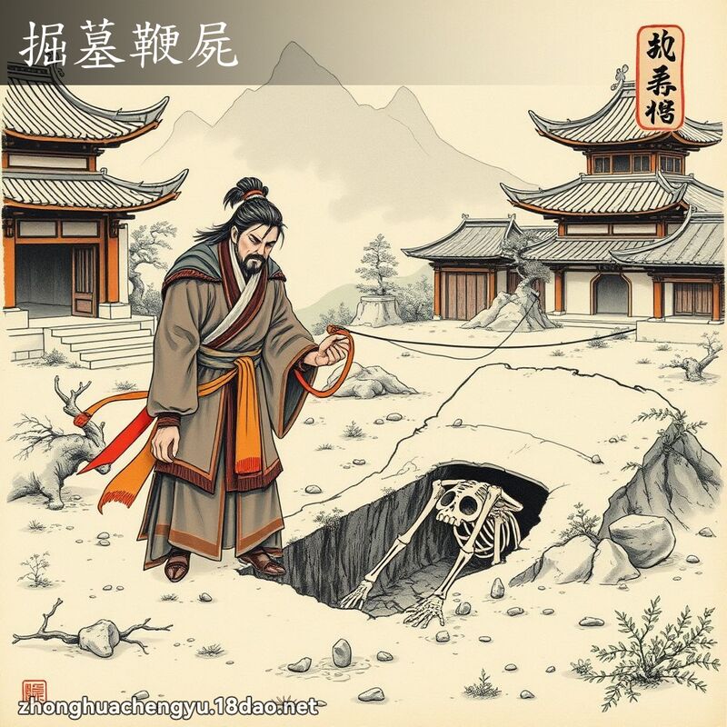 掘墓鞭屍 配图