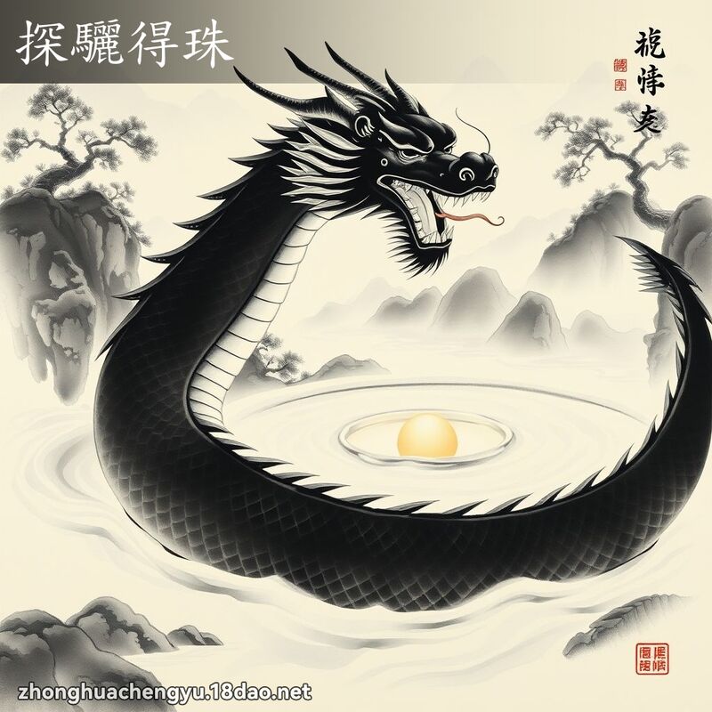 探驪得珠 配图