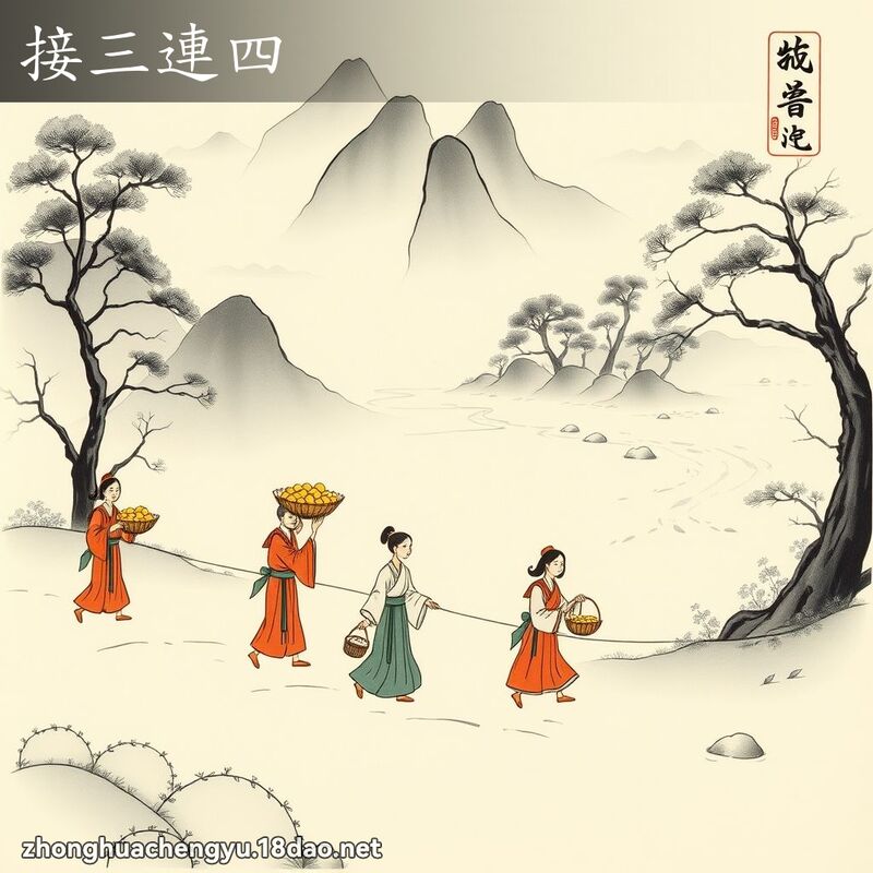 接三連四 配图