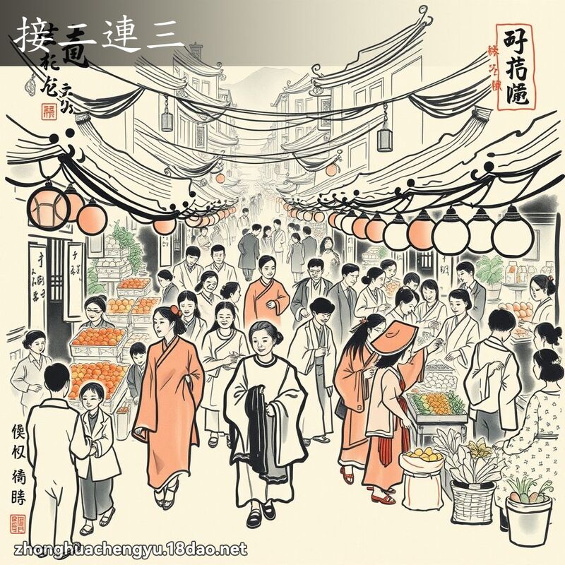 接二連三 配图