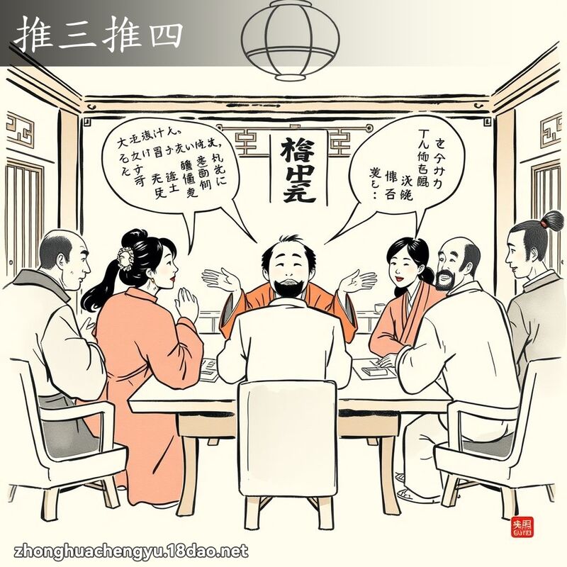 推三推四 配图