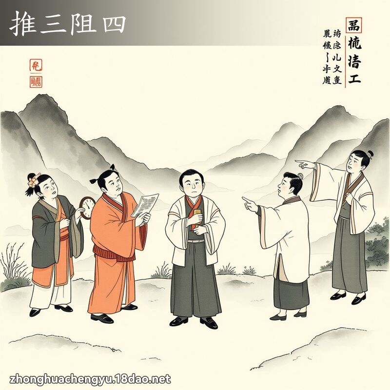 推三阻四 配图