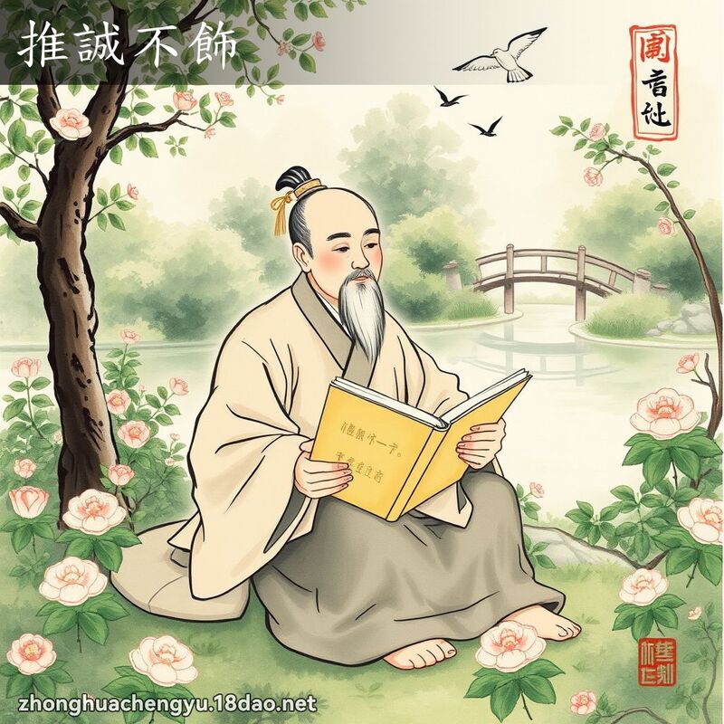 推誠不飾 配图