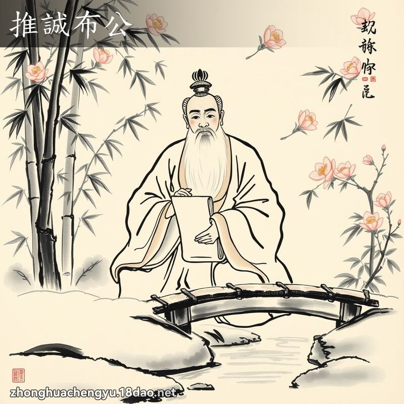 推誠布公 配图