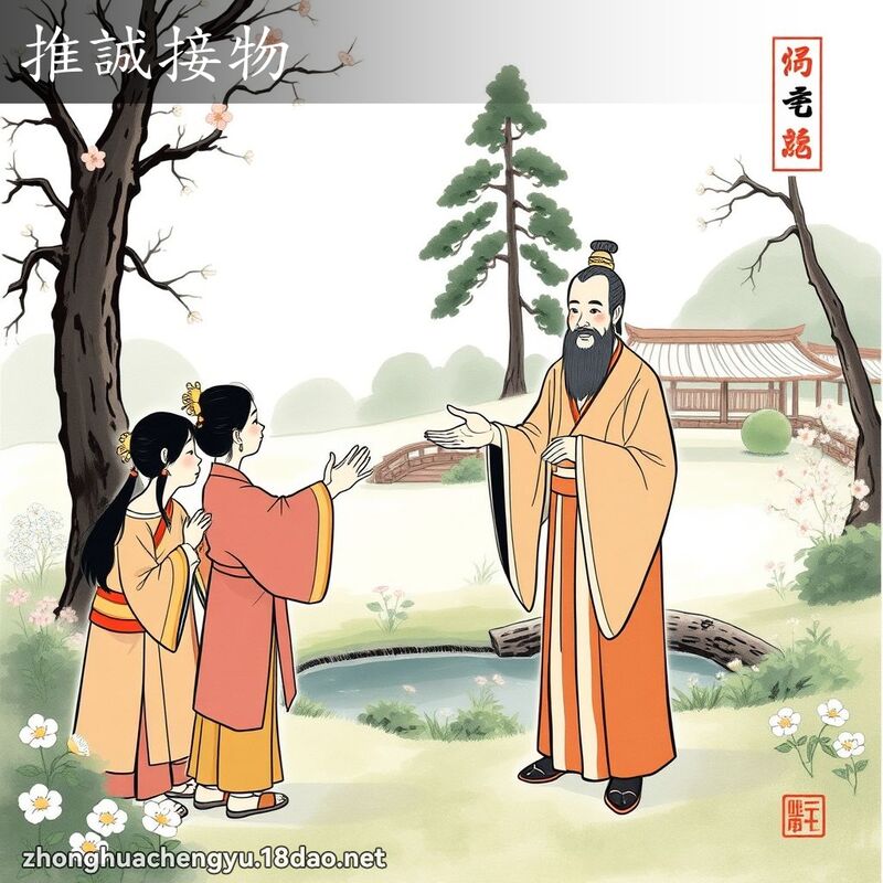 推誠接物 配图