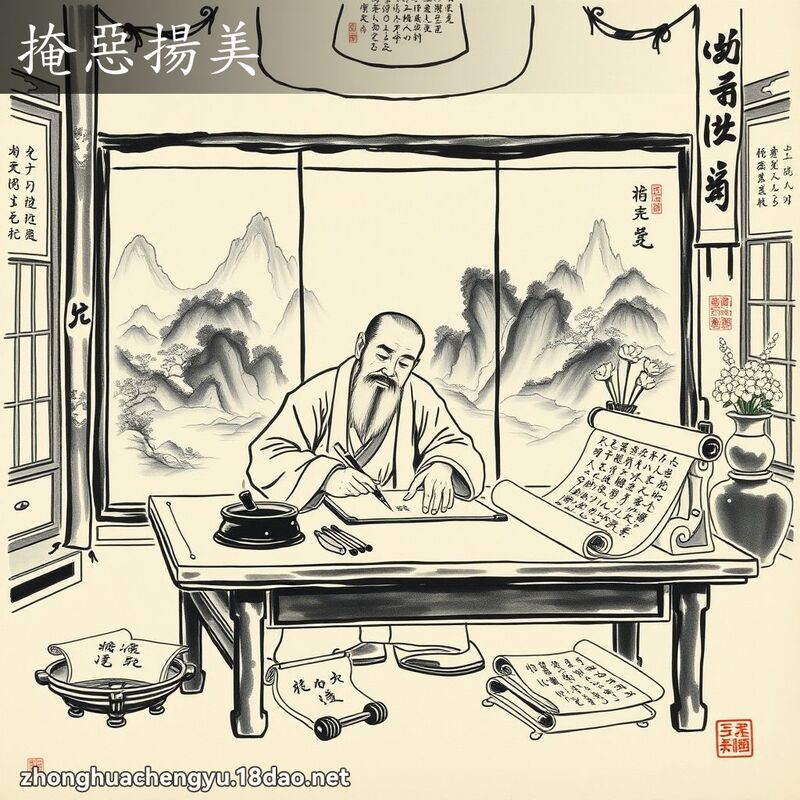掩惡揚美 配图