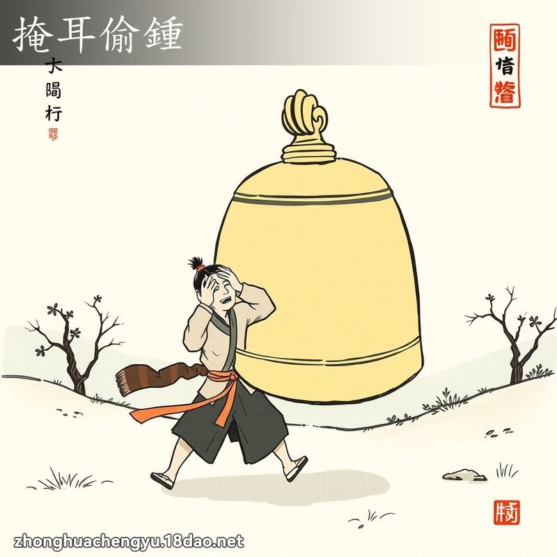 掩耳偷鍾 配图