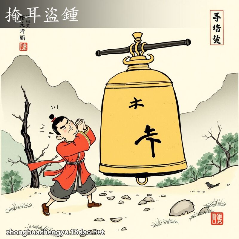 掩耳盜鍾 配图