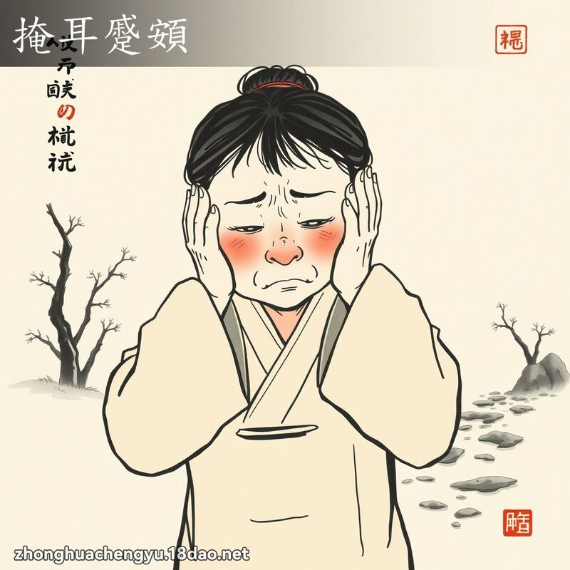 掩耳蹙頞 配图