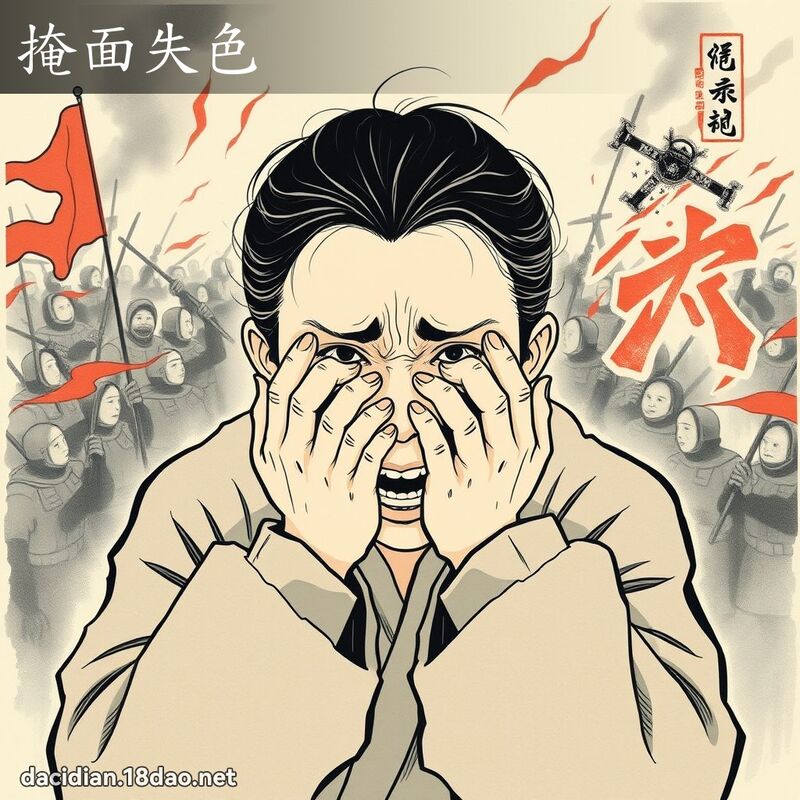 掩面失色 - 中華成語配圖