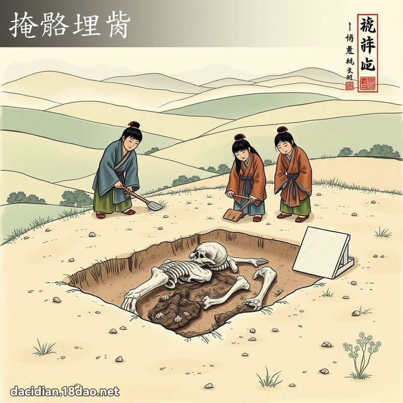 掩骼埋胔 - 中華成語配圖