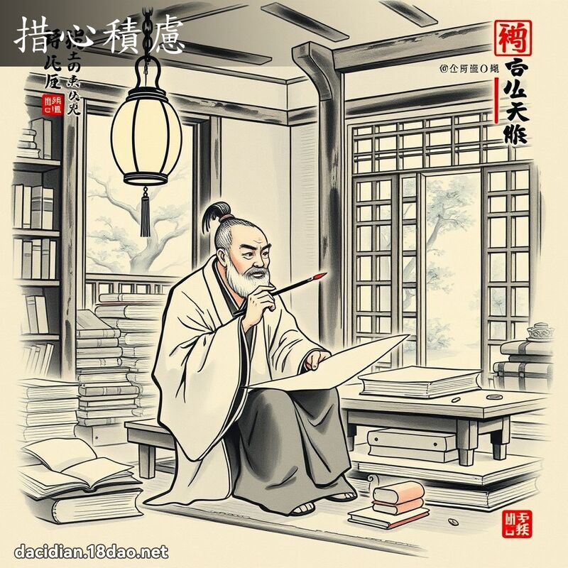 措心積慮 - 中華成語配圖