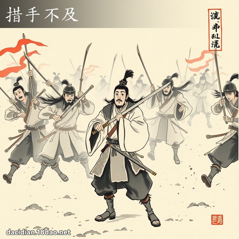 措手不及 - 中華成語配圖