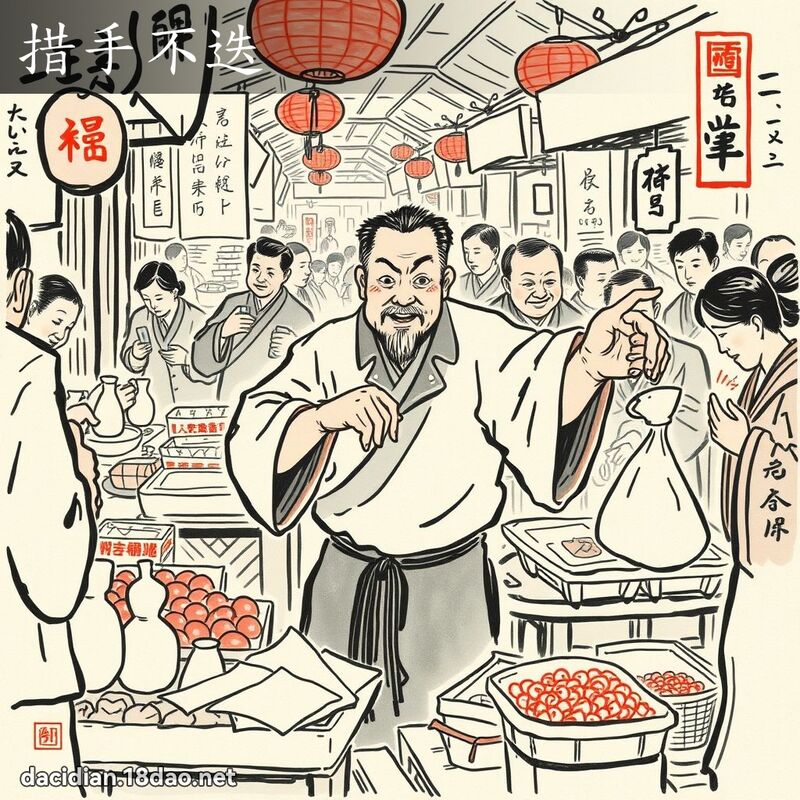 措手不迭 - 中華成語配圖