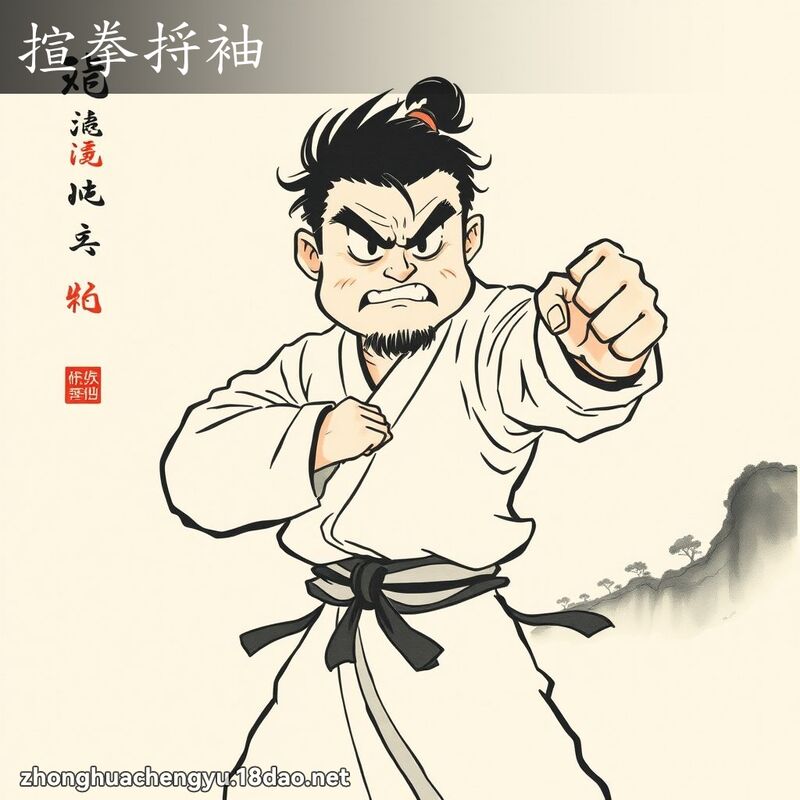 揎拳捋袖 配图