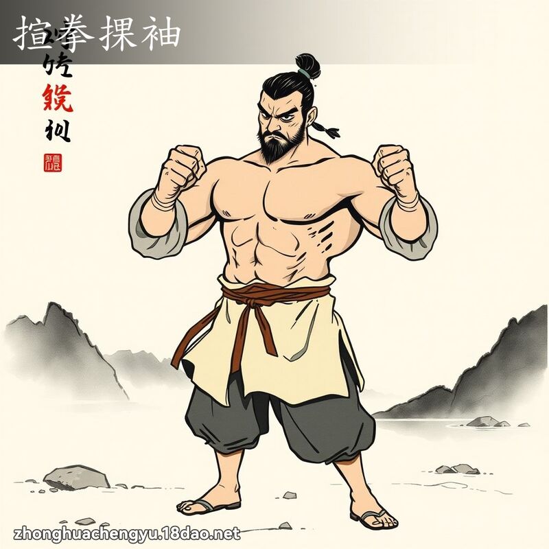 揎拳捰袖 配图
