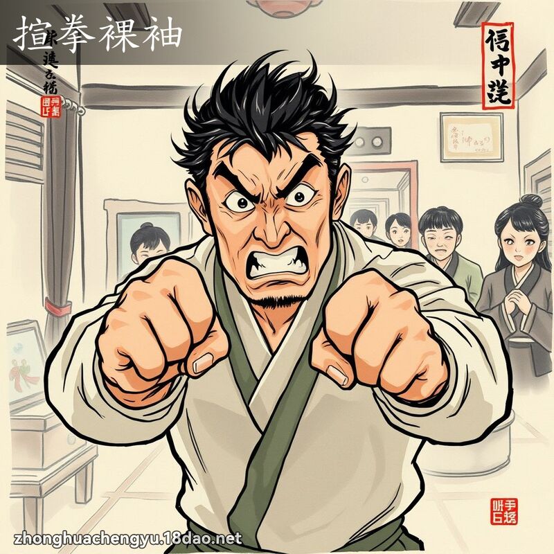 揎拳裸袖 配图