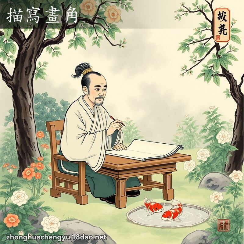 描寫畫角 配图