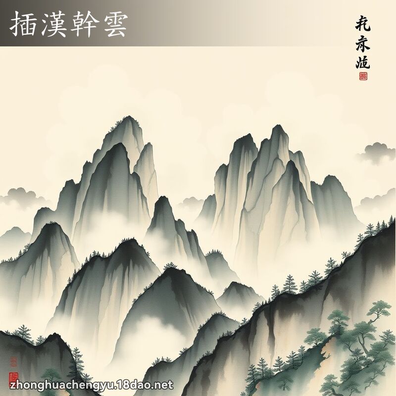 插漢幹雲 配图