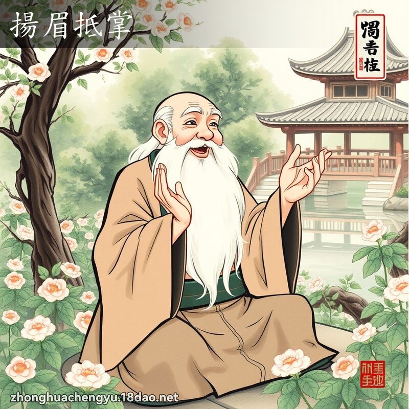 揚眉抵掌 配图