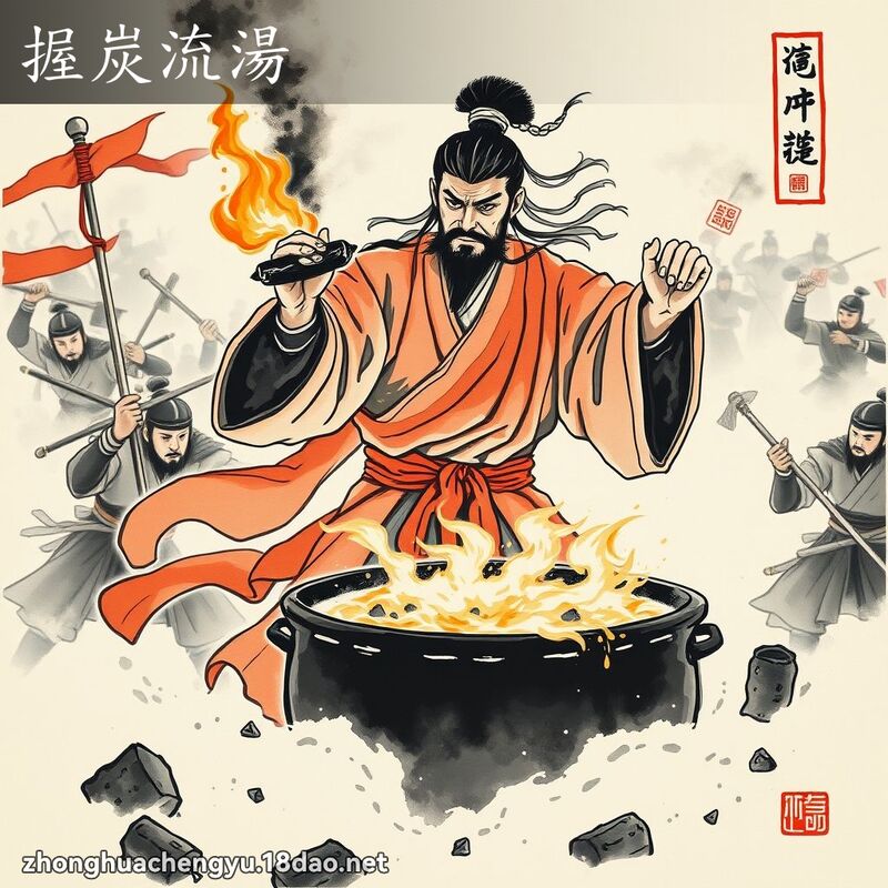 握炭流湯 配图