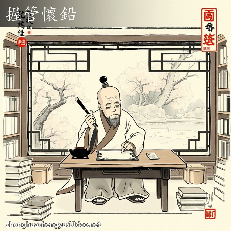 握管懷鉛 配图