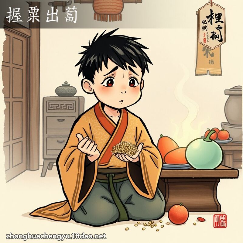 握粟出蔔 配图