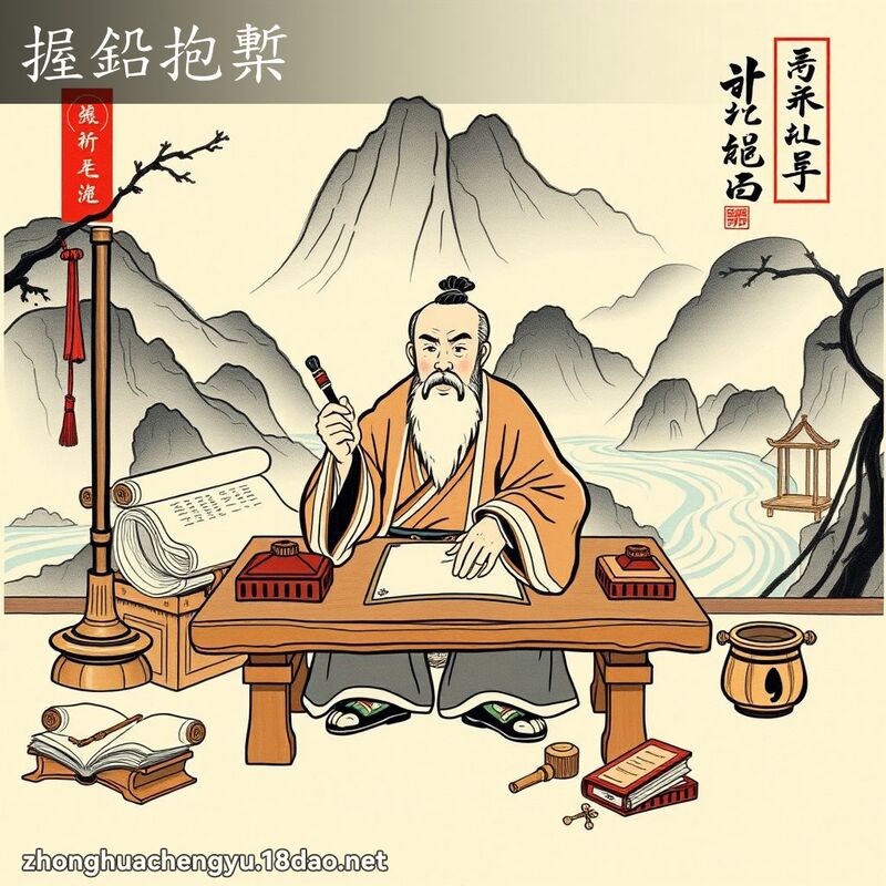 握鉛抱槧 配图