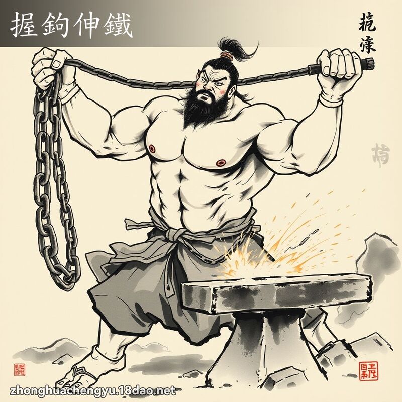握鉤伸鐵 配图