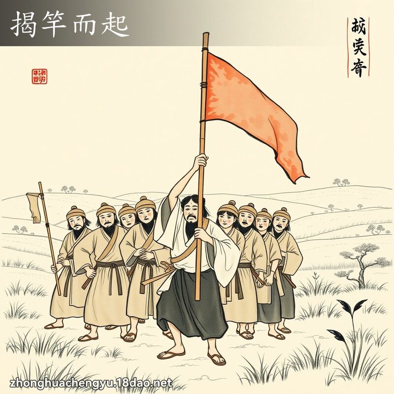 揭竿而起 配图