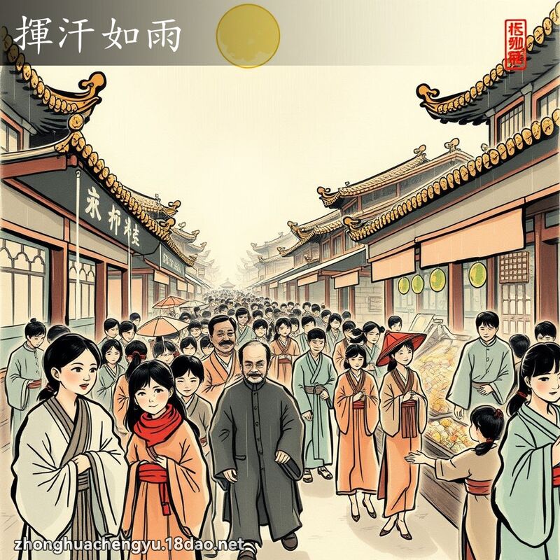 揮汗如雨 配图