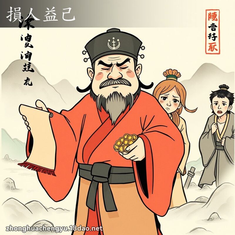 損人益己 配图