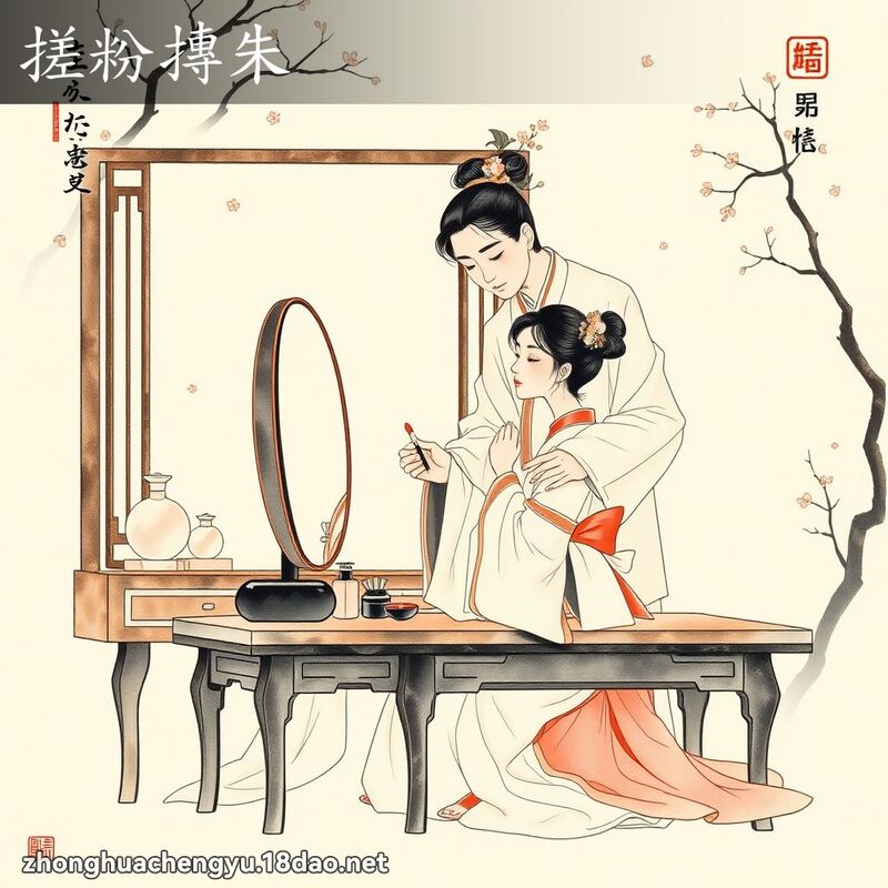搓粉摶朱 配图