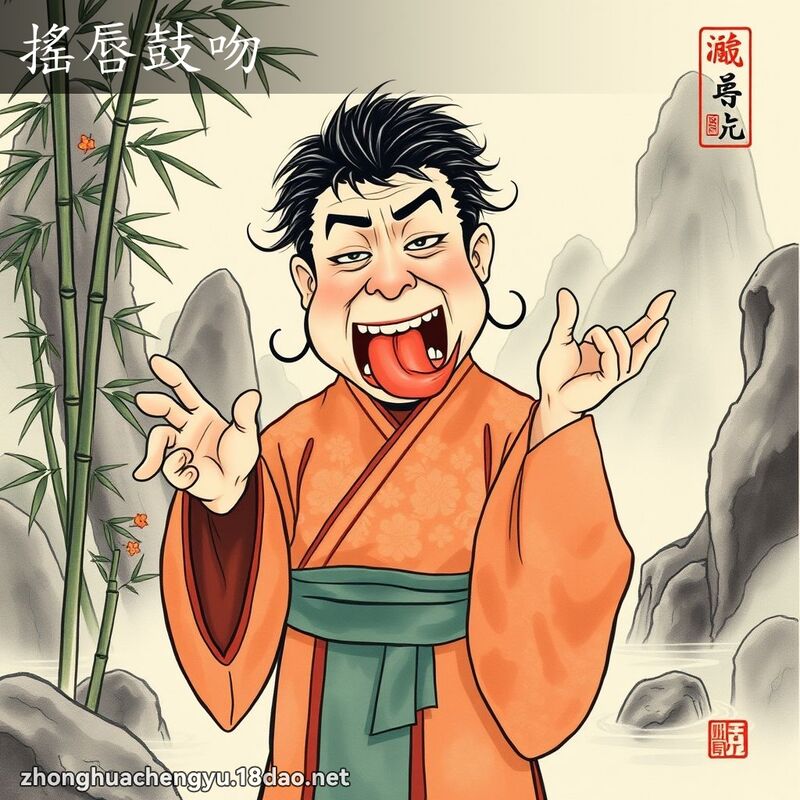 搖唇鼓吻 配图