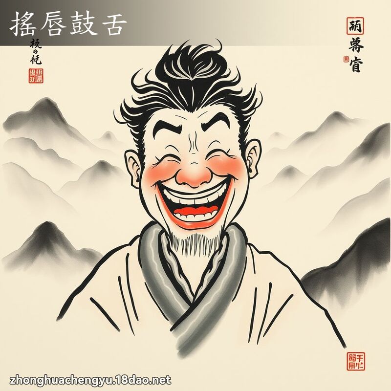 搖唇鼓舌 配图