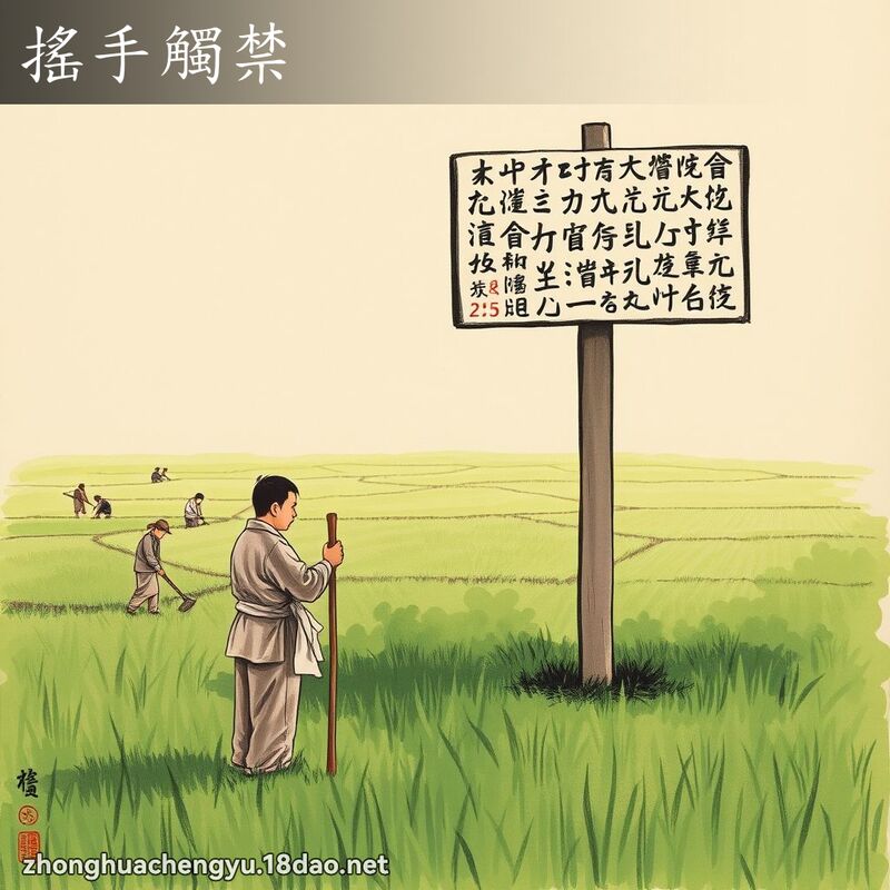 搖手觸禁 配图