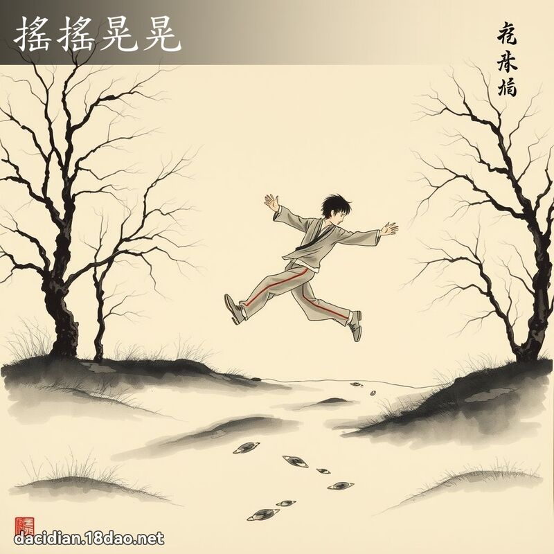 搖搖晃晃 - 中華成語配圖