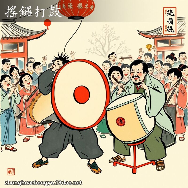 搖鑼打鼓 配图