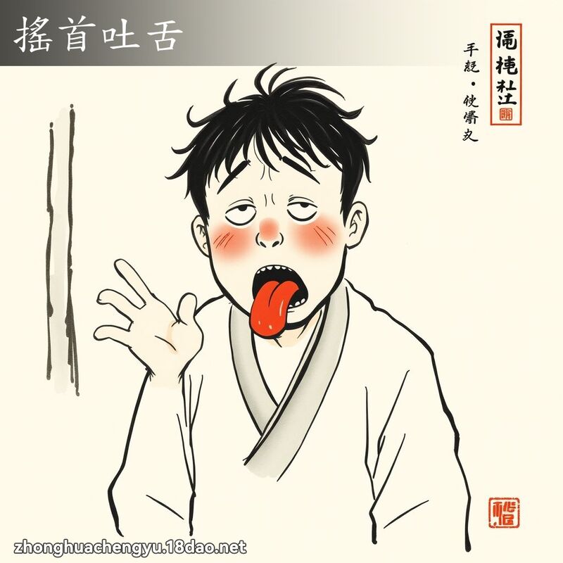 搖首吐舌 配图