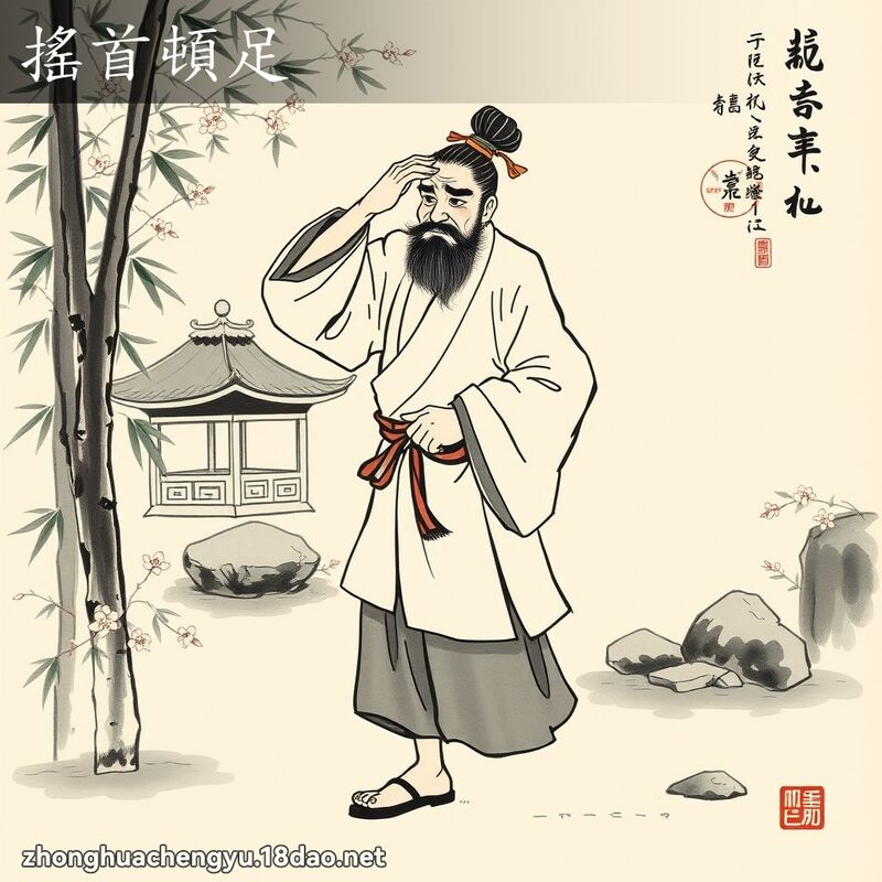 搖首頓足 配图
