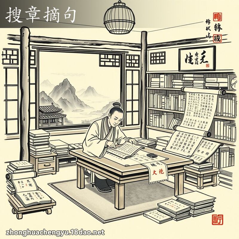 搜章摘句 配图