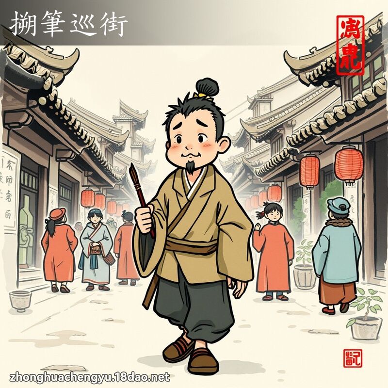 搠筆巡街 配图