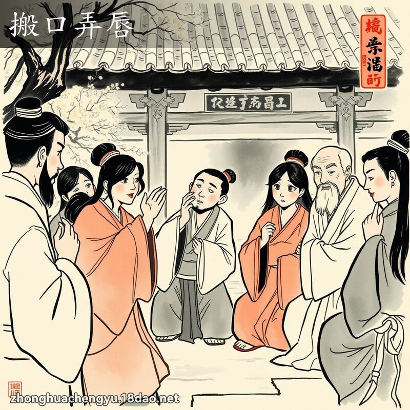搬口弄唇 配图